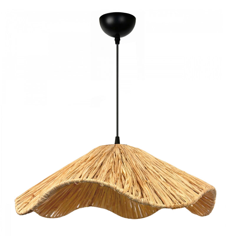 Φωτιστικό οροφής Miro  E27 wicker μονόφωτο χρώμα φυσικό Ø50x100εκ. - Pakobazaar