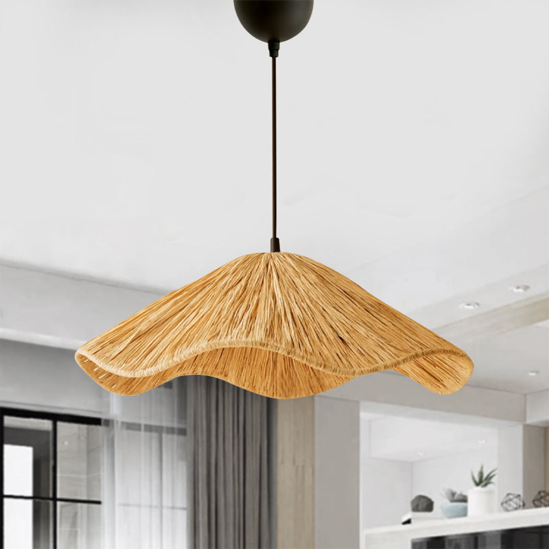 Φωτιστικό οροφής Miro  E27 wicker μονόφωτο χρώμα φυσικό Ø50x100εκ. - Pakobazaar