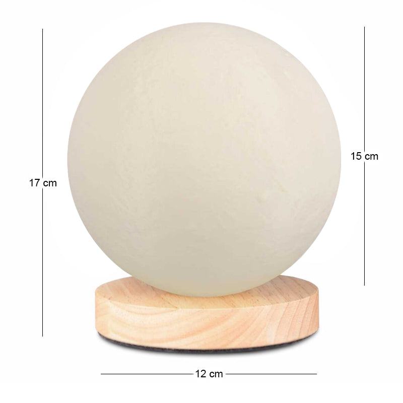 Φωτιστικό επιτραπέζιο Lumo  E14 ξύλινο - Pvc χρώμα φυσικό - κρεμ Ø12x17εκ. - Pakobazaar