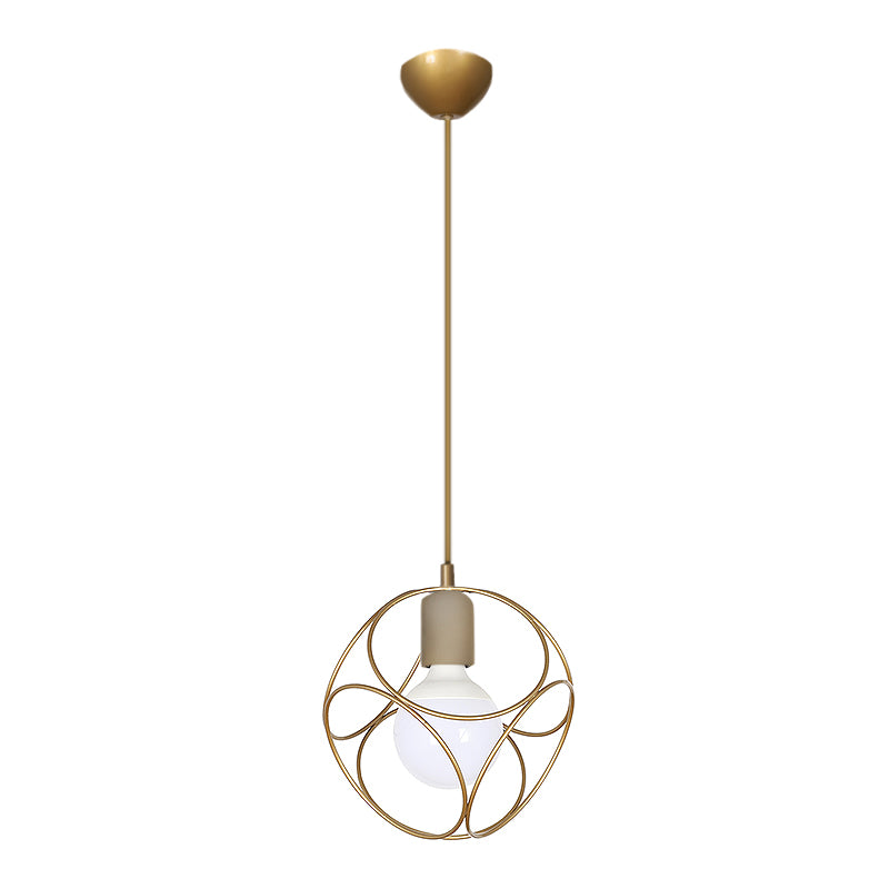 Φωτιστικό οροφής Lusita  E27 μεταλλικό μονόφωτο χρώμα χρυσό 20x20x70εκ. - Pakobazaar