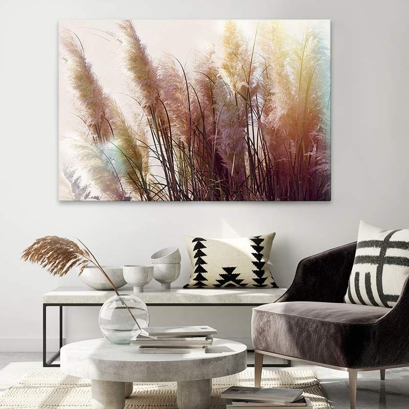 Πίνακας σε καμβά "Soft Pampas"  ψηφιακής εκτύπωσης 90x60x3εκ.