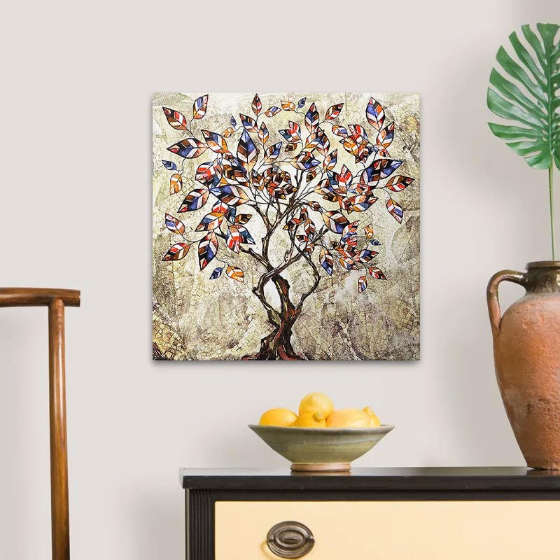 Πίνακας σε καμβά "Tree And Leaves"  ψηφιακής εκτύπωσης 50x50x3εκ.