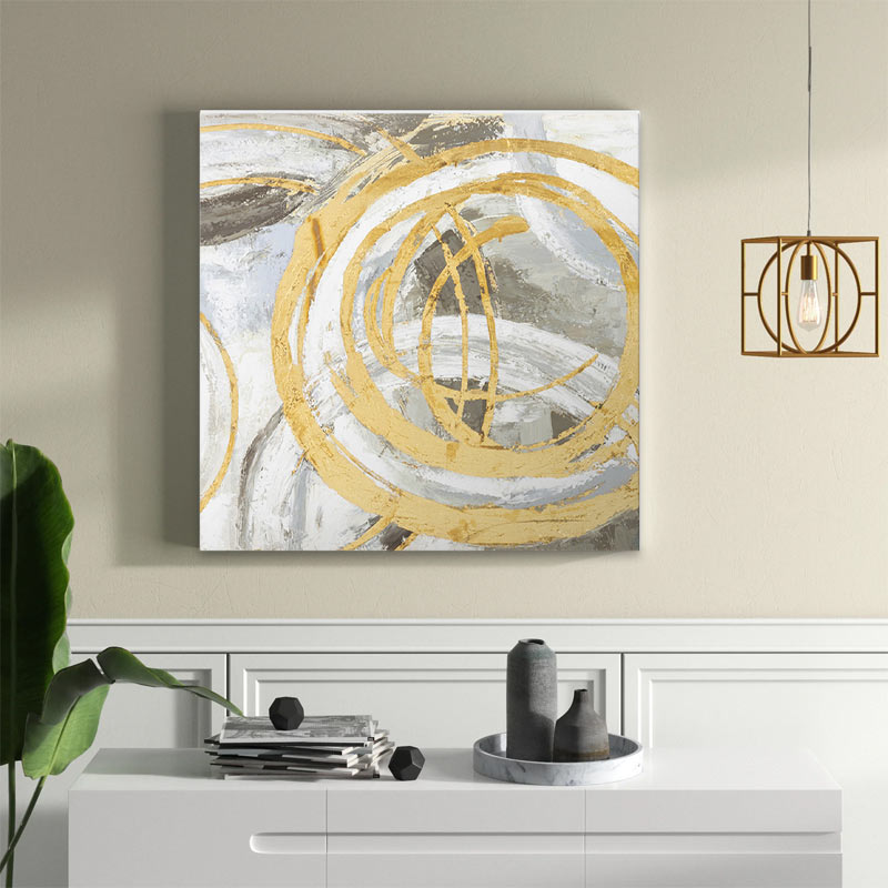 Πίνακας σε καμβά "Exotic Circles"  ψηφιακής εκτύπωσης 50x50x3εκ.