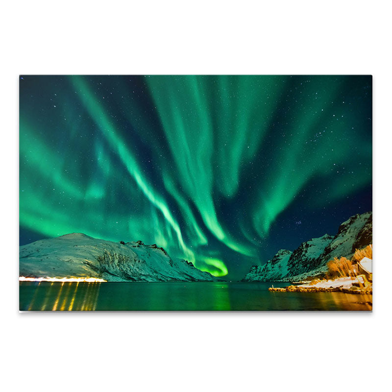 Πίνακας σε καμβά "Aurora Borealis"  ψηφιακής εκτύπωσης 100x70x3εκ. - Pakobazaar