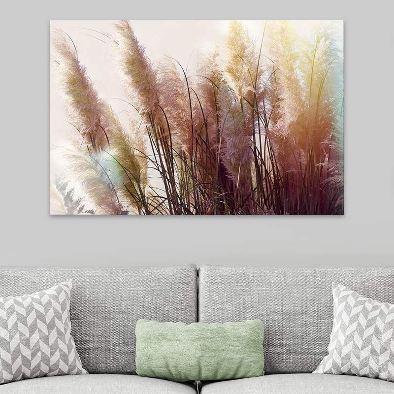 Πίνακας σε καμβά "Soft Pampas"  ψηφιακής εκτύπωσης 125x80x3εκ.