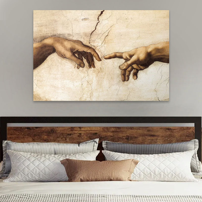 Πίνακας σε καμβά "The Creation of Adam"  ψηφιακής εκτύπωσης 125x80x3εκ.