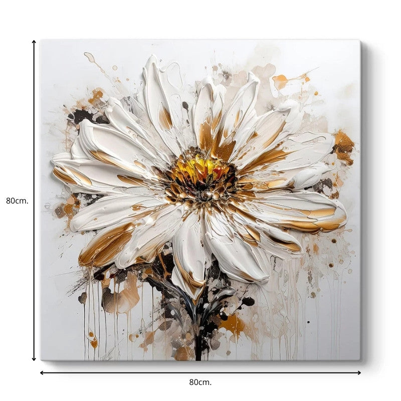 Πίνακας σε καμβά "Daisy"  ψηφιακής εκτύπωσης 80x80x3εκ.