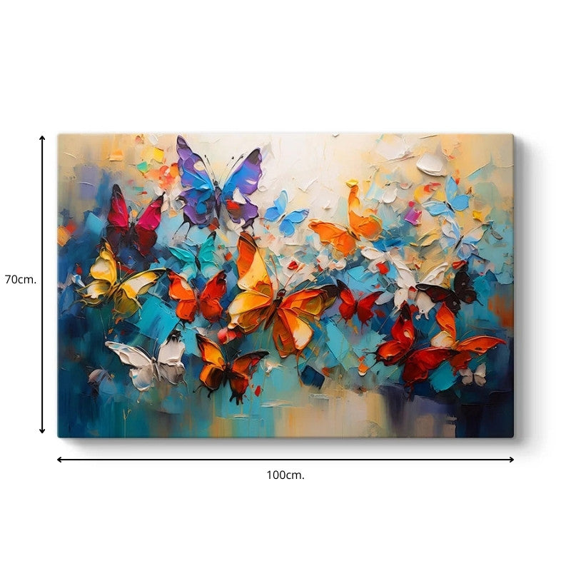 Πίνακας σε καμβά "Festival of Butterflies"  ψηφιακής εκτύπωσης 100x70x3εκ.
