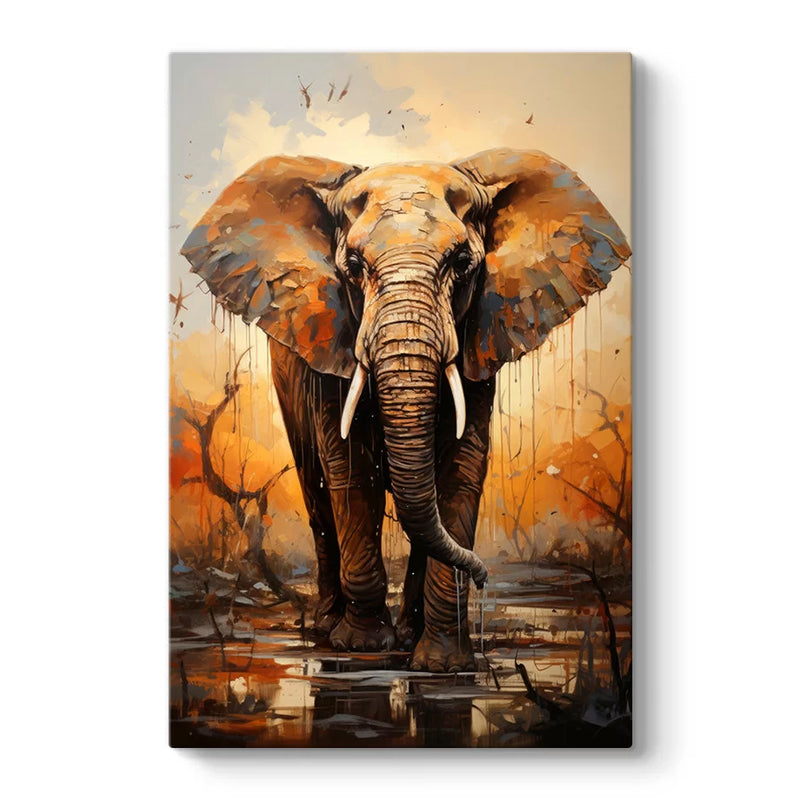 Πίνακας σε καμβά "Elephant Story"  ψηφιακής εκτύπωσης 60x90x3εκ. - Pakobazaar