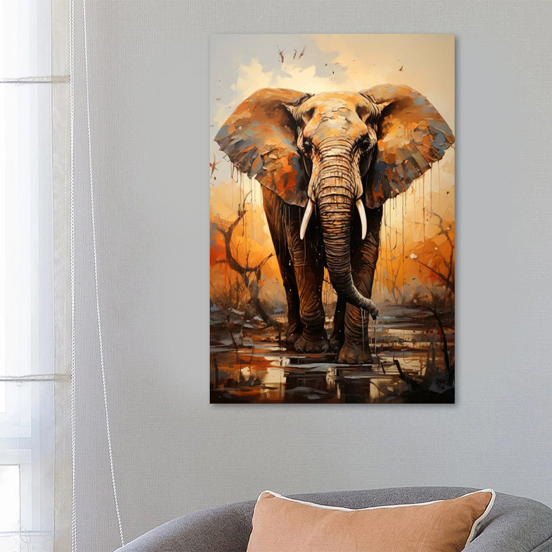 Πίνακας σε καμβά "Elephant Story"  ψηφιακής εκτύπωσης 60x90x3εκ. - Pakobazaar