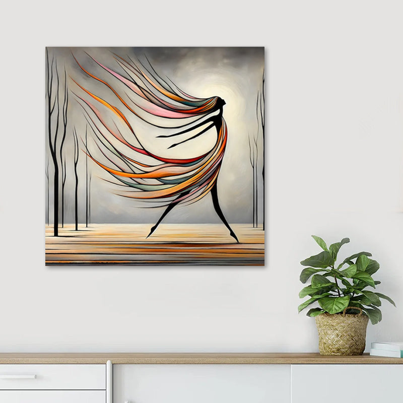 Πίνακας σε καμβά "Abstract Woman"  ψηφιακής εκτύπωσης 60x60x3εκ.