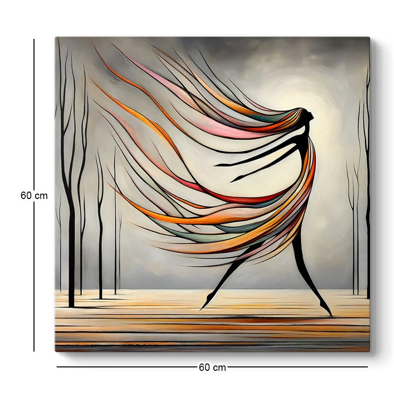 Πίνακας σε καμβά "Abstract Woman"  ψηφιακής εκτύπωσης 60x60x3εκ.