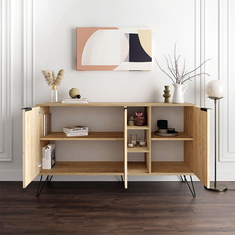 Μπουφές Clara  χρώμα sapphire oak 142x35,6x83εκ.