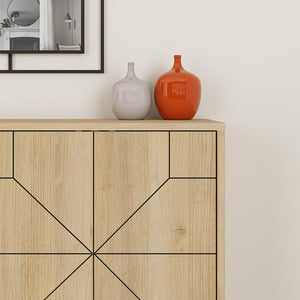 Μπουφές Dune  χρώμα sapphire oak 123x35x77,4εκ.