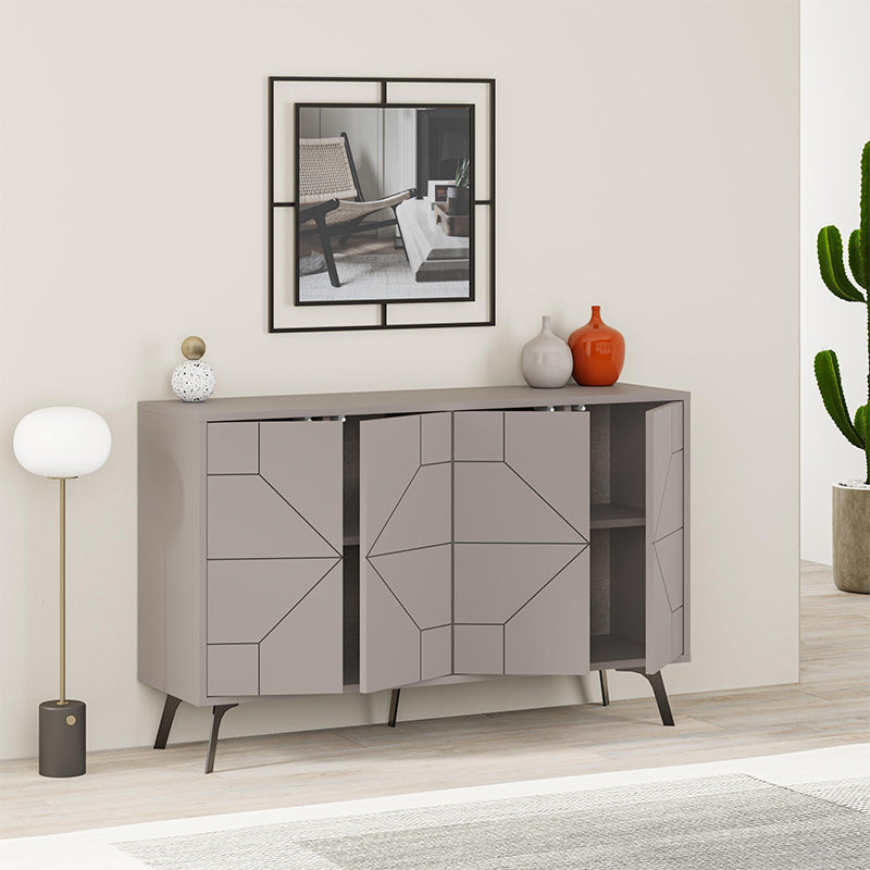 Μπουφές Dune  χρώμα ανοιχτή μόκα 123x35x77,4εκ.