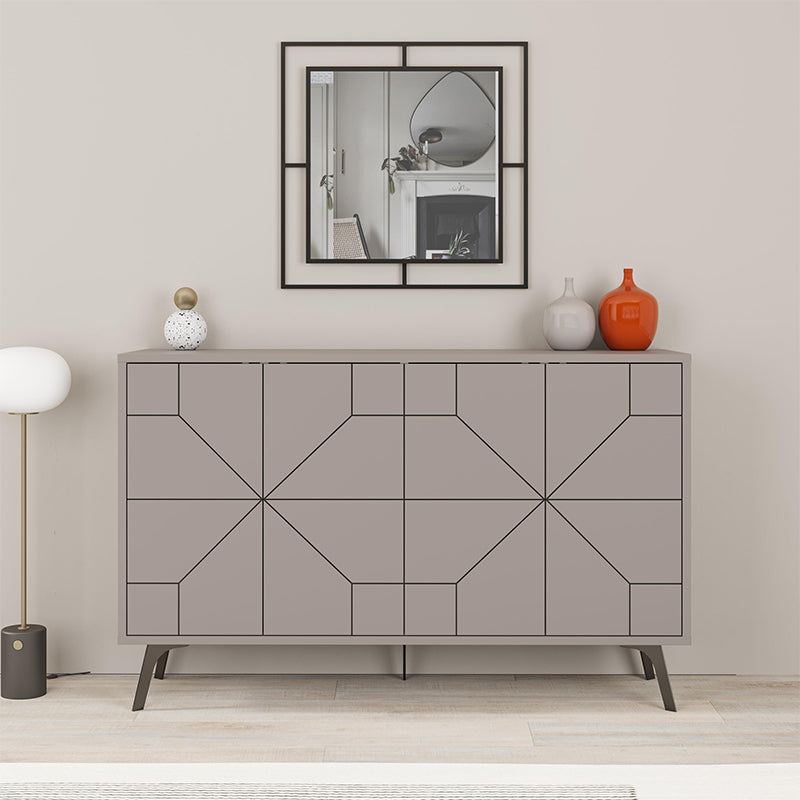 Μπουφές Dune  χρώμα ανοιχτή μόκα 123x35x77,4εκ.