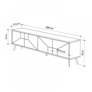Έπιπλο τηλεόρασης Dune  χρώμα sapphire oak 180x29,6x50εκ. - Pakobazaar