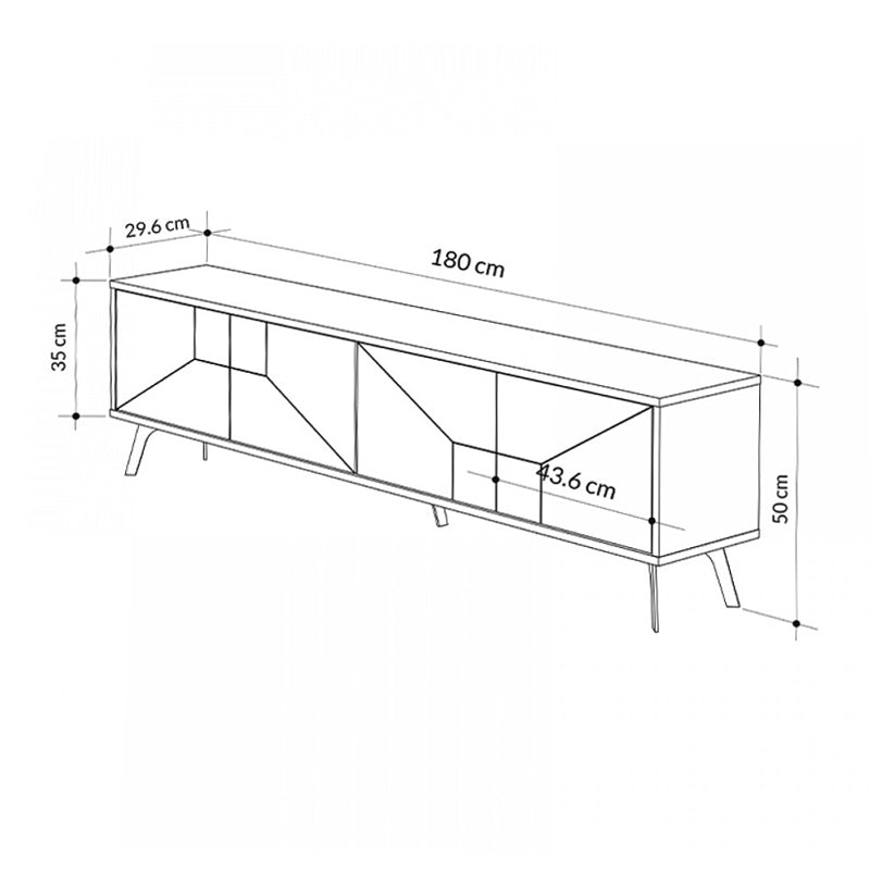 Έπιπλο τηλεόρασης Dune  χρώμα sapphire oak 180x29,6x50εκ. - Pakobazaar