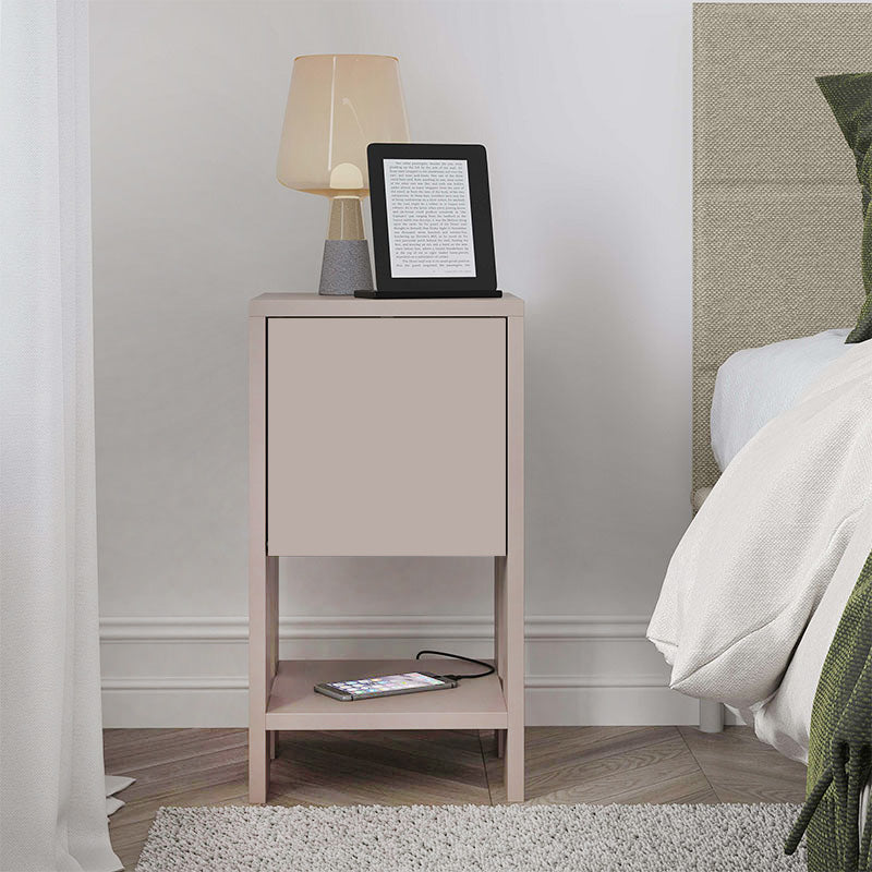 Κομοδίνο Ema  χρώμα ανοιχτή μόκα 30x30x55εκ.