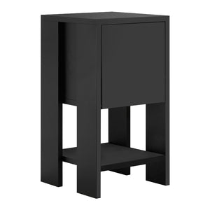 Κομοδίνο Ema  χρώμα μαύρο 30x30x55εκ.