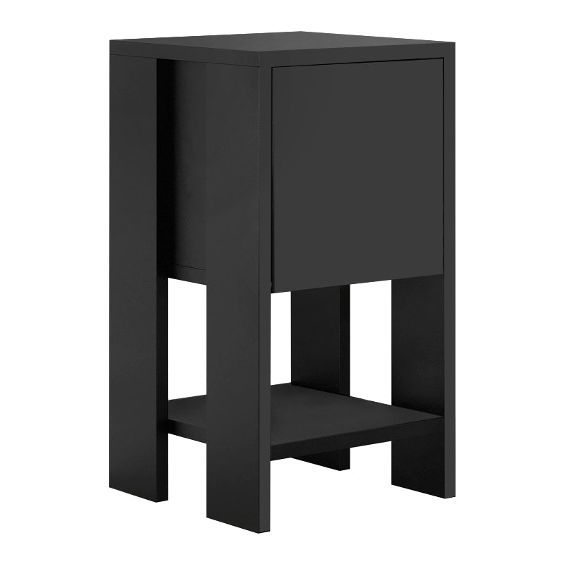 Κομοδίνο Ema  χρώμα μαύρο 30x30x55εκ.