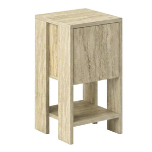 Κομοδίνο Ema  χρώμα travertine 30x30x55εκ. - Pakobazaar