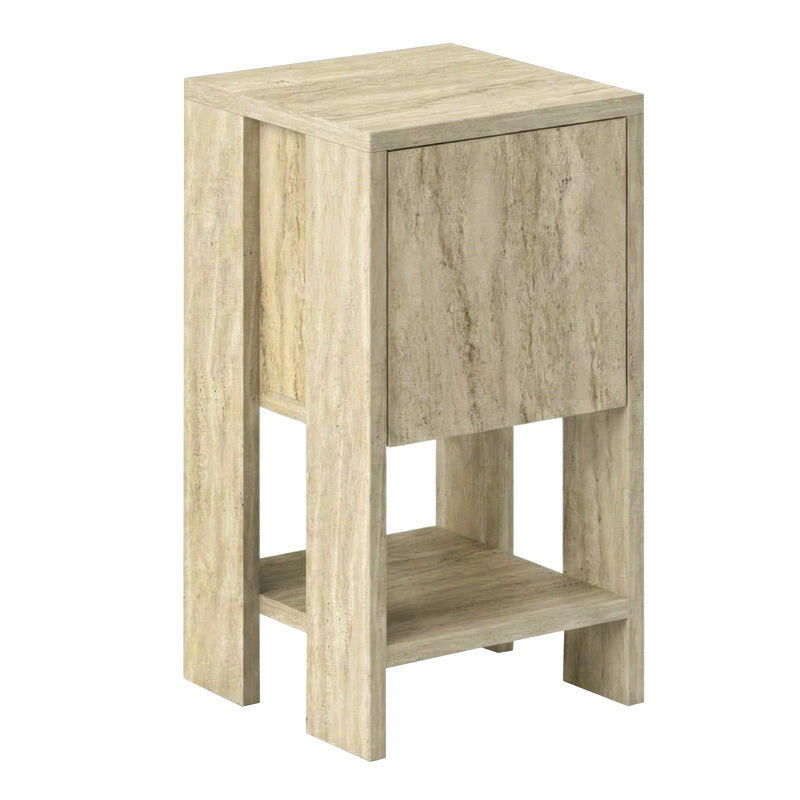 Κομοδίνο Ema  χρώμα travertine 30x30x55εκ. - Pakobazaar