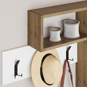 Κρεμάστρα τοίχου Game  χρώμα sapphire oak - λευκό 99,5x15x61εκ.