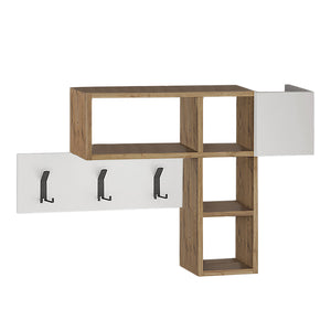 Κρεμάστρα τοίχου Game  χρώμα sapphire oak - λευκό 99,5x15x61εκ.