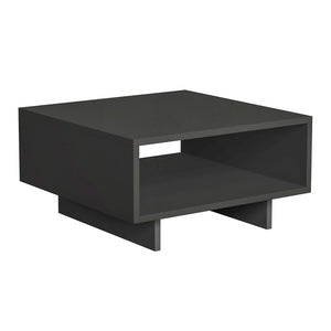 Τραπεζάκι σαλονιού Hola  χρώμα ανθρακί 60x60x32εκ.