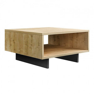 Τραπεζάκι σαλονιού Hola  χρώμα sapphire oak - ανθρακί 60x60x32εκ.