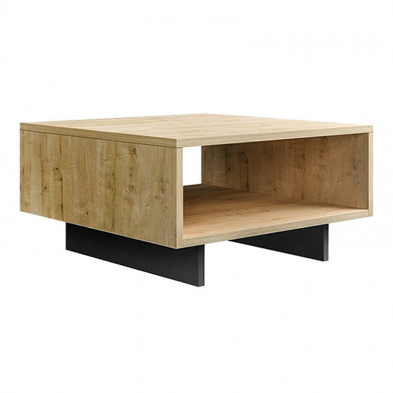 Τραπεζάκι σαλονιού Hola  χρώμα sapphire oak - ανθρακί 60x60x32εκ.