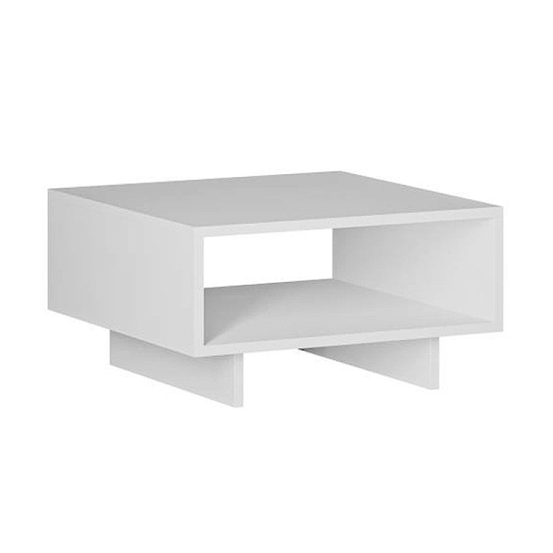 Τραπεζάκι σαλονιού Hola  χρώμα λευκό 60x60x32εκ.