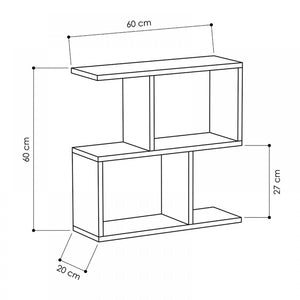 Τραπεζάκι βοηθητικό Homemania  χρώμα sapphire oak 60x20x60εκ. - Pakobazaar