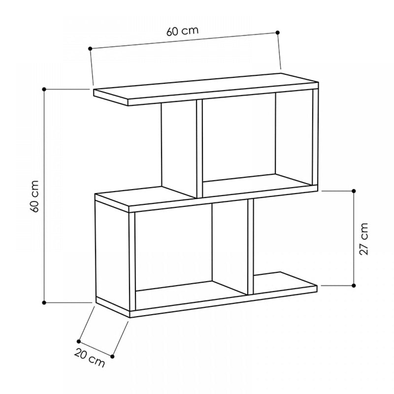 Τραπεζάκι βοηθητικό Homemania  χρώμα sapphire oak 60x20x60εκ. - Pakobazaar
