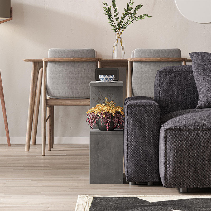 Τραπεζάκι βοηθητικό Homemania  χρώμα γκρι ρετρό 60x20x60εκ.