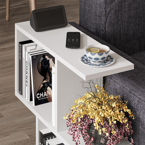 Τραπεζάκι βοηθητικό Homemania  χρώμα λευκό 60x20x60εκ. - Pakobazaar