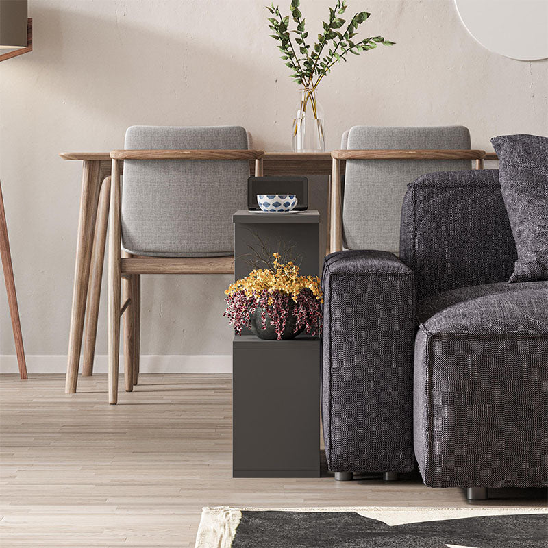 Τραπεζάκι βοηθητικό Homemania  χρώμα ανθρακί 60x20x60εκ.