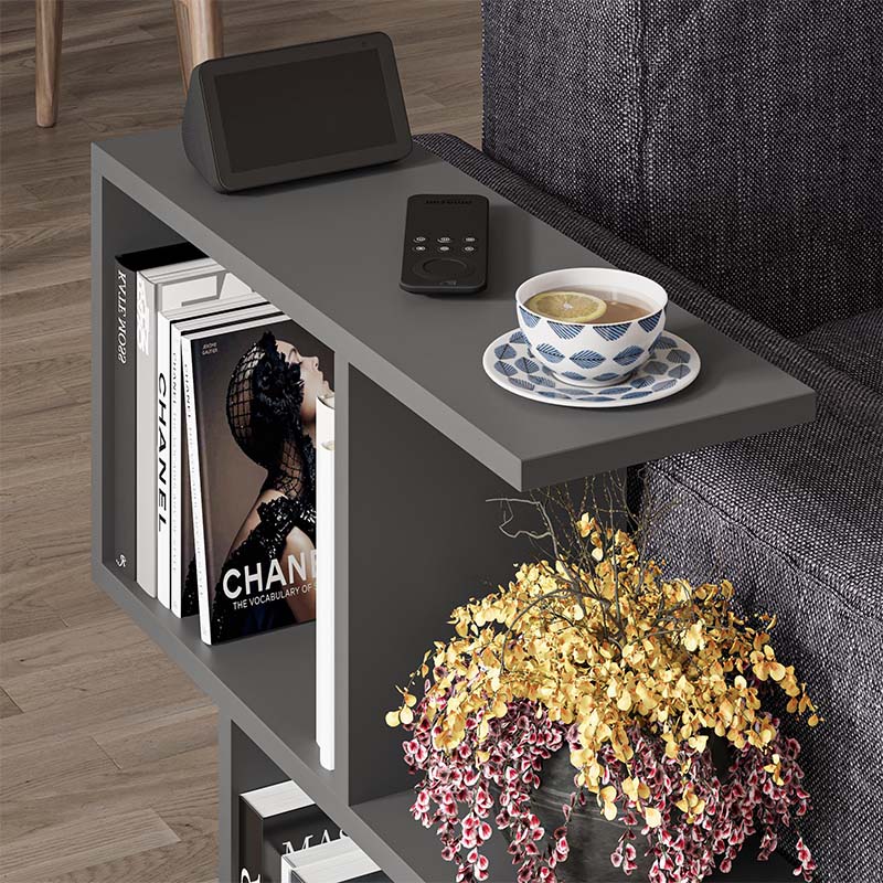 Τραπεζάκι βοηθητικό Homemania  χρώμα ανθρακί 60x20x60εκ.