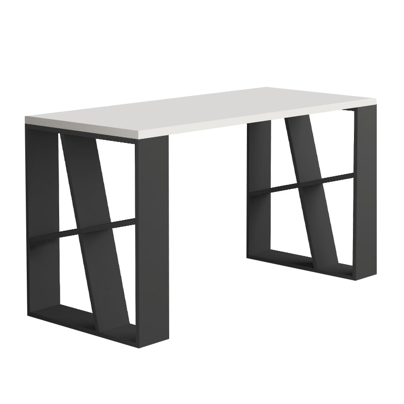 Γραφείο εργασίας Honey  χρώμα λευκό - ανθρακί 137x60x75εκ