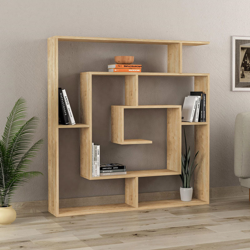 Βιβλιοθήκη Labirent  χρώμα sapphire oak 125x22x129εκ.