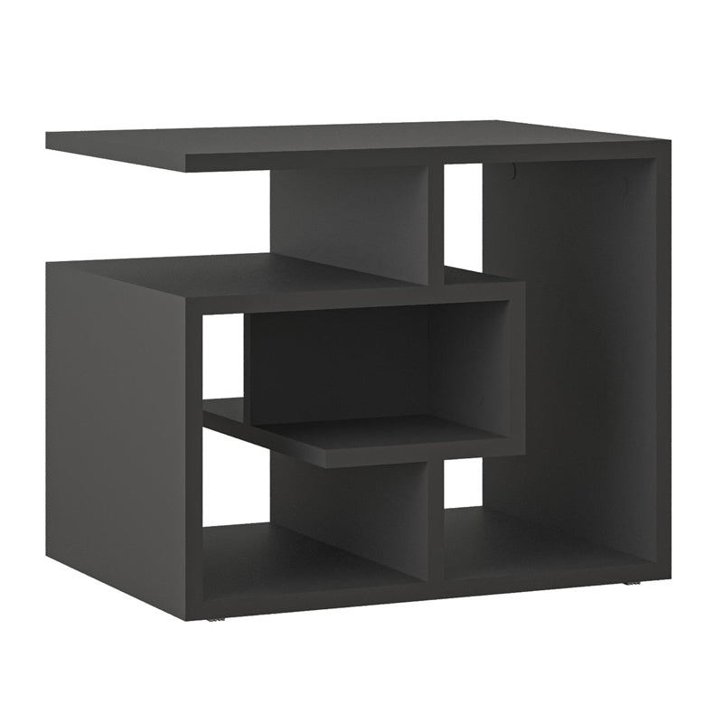 Τραπεζάκι βοηθητικό Labirent  χρώμα ανθρακί 54x40x45εκ.