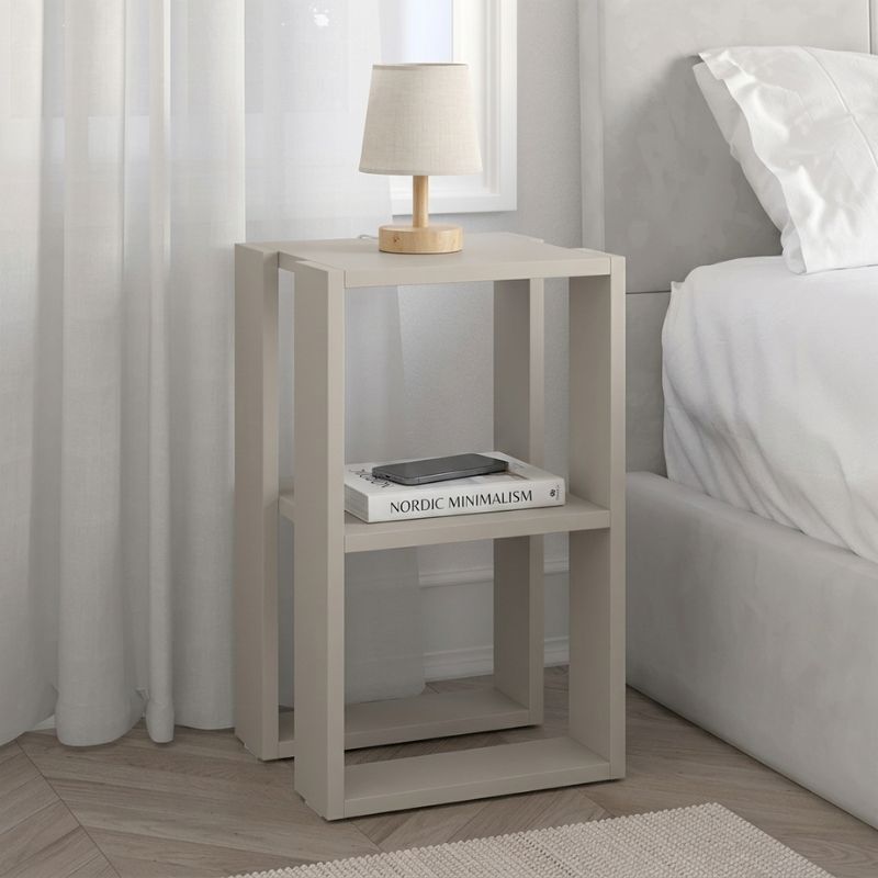 Κομοδίνο - Τραπεζάκι βοηθητικό Lonie  χρώμα sandstone 34x30x55εκ. - Pakobazaar