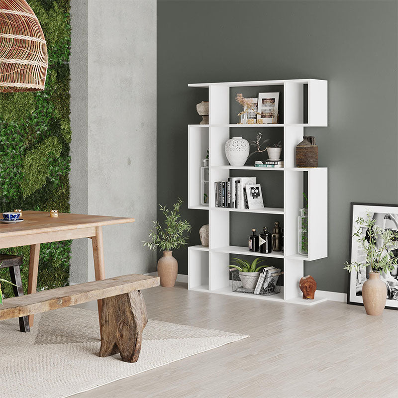 Βιβλιοθήκη Mito  χρώμα λευκό 108x25x161εκ.