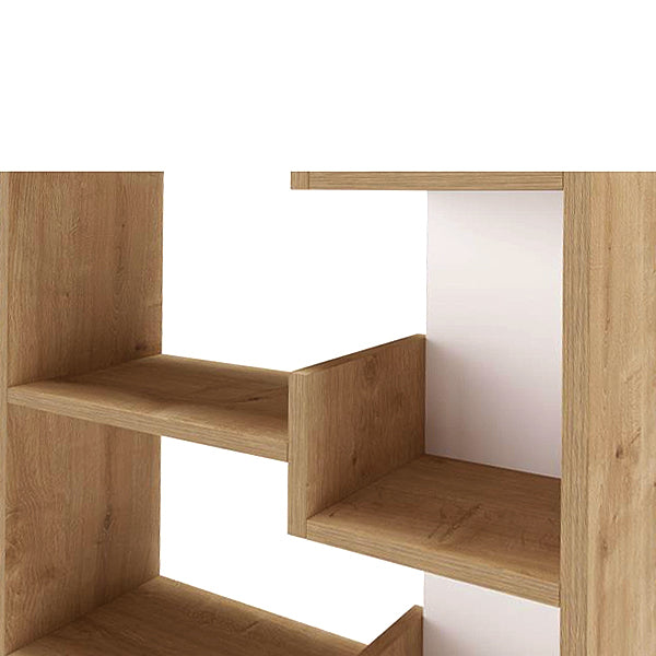 Βιβλιοθήκη Oppa  χρώμα sapphire oak/λευκό 60x22x162εκ.