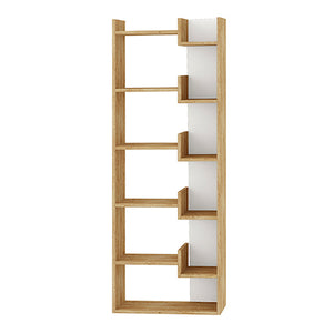 Βιβλιοθήκη Oppa  χρώμα sapphire oak/λευκό 60x22x162εκ.