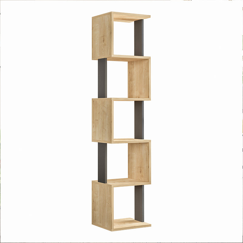 Βιβλιοθήκη Piri  χρώμα sapphire oak/ανθρακί 35x30x161εκ.