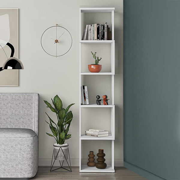 Βιβλιοθήκη Piri  χρώμα λευκό 35x30x161εκ.