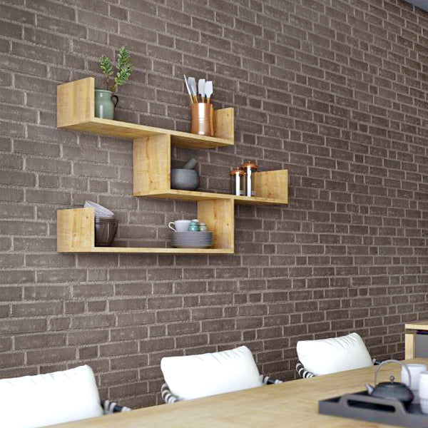 Ραφιέρα τοίχου Tibet  χρώμα sapphire oak 119x22x66εκ.