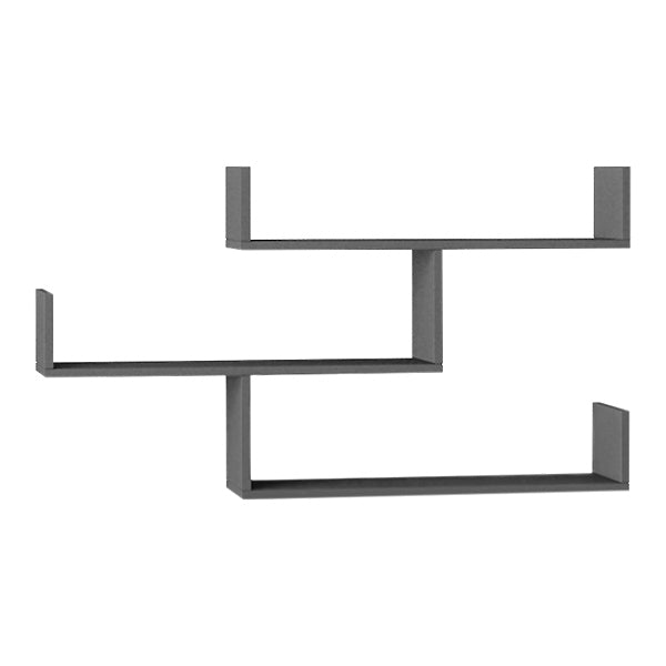 Ραφιέρα τοίχου Tibet  χρώμα ανθρακί 119x22x66εκ.